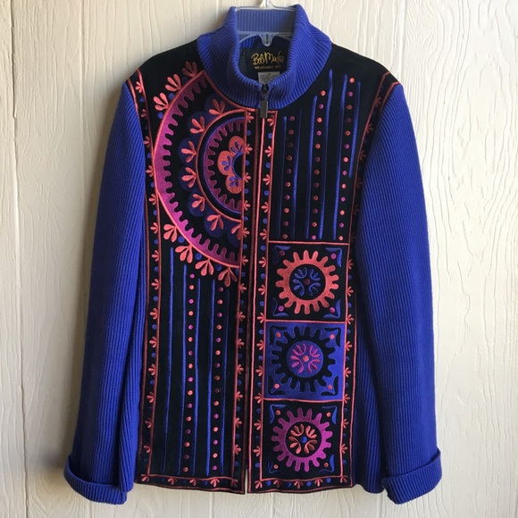 Bob Mackie Sweaters - Bob Mackie Vintage Wearable Art Sweater/ Cardigan